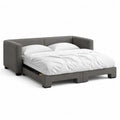 Schlafsofa mit Ausziehbett 140 x 200 cm Polyester Anthrazit rechteckig