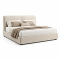 Polsterbett Doppelbett 180 x 200 cm Polyester rechteckig cremeweiss