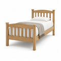 Einzelbett Bettgestell 90 x 200 cm Massiveiche Natur
