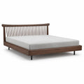 Doppelbett Bettgestell 180 x 200 cm aus Gummibaum Massivholz dunkelbraun