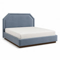Polsterbett Bettgestell 180 x 200 cm mit Samtbezug aus Polyester Blaugrau