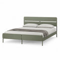 Metallbett Doppelbettgestell 160 x 200 cm Stahl rechteckig Olivgruen